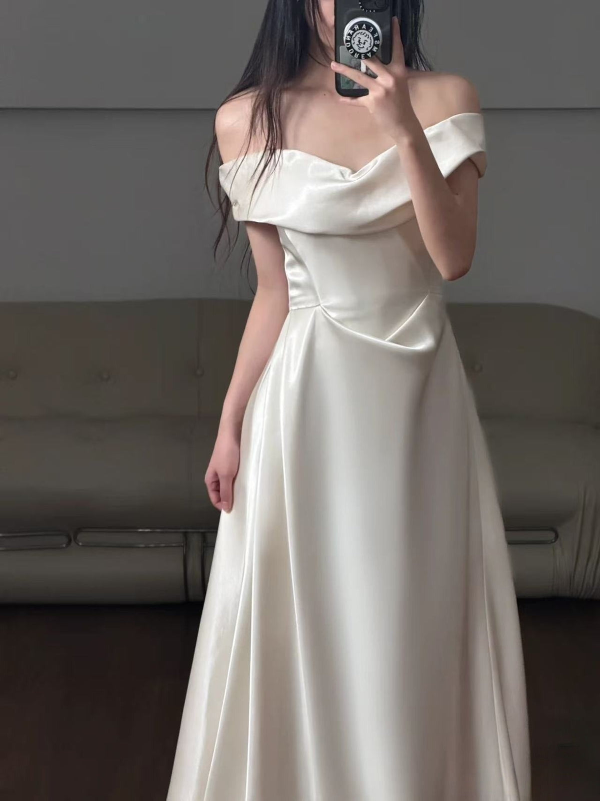 A-Line Off-the-Shoulder Formal Dress New Arrive Party Dress Evening Dress - View 2 | FashionDia