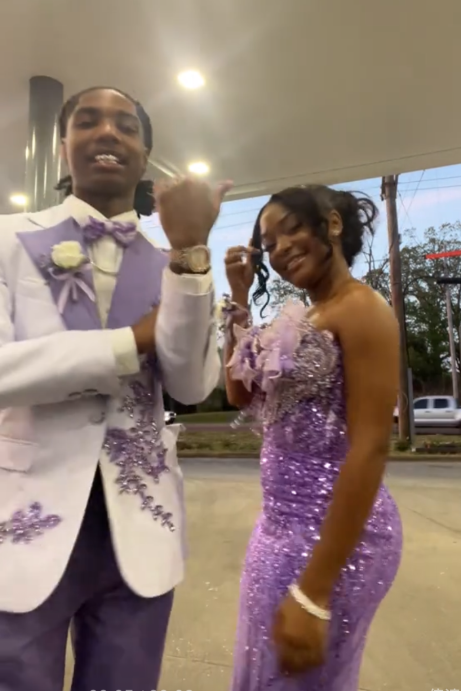 Latest White Purple One Button Prom Men Suit Notch Label With Gem