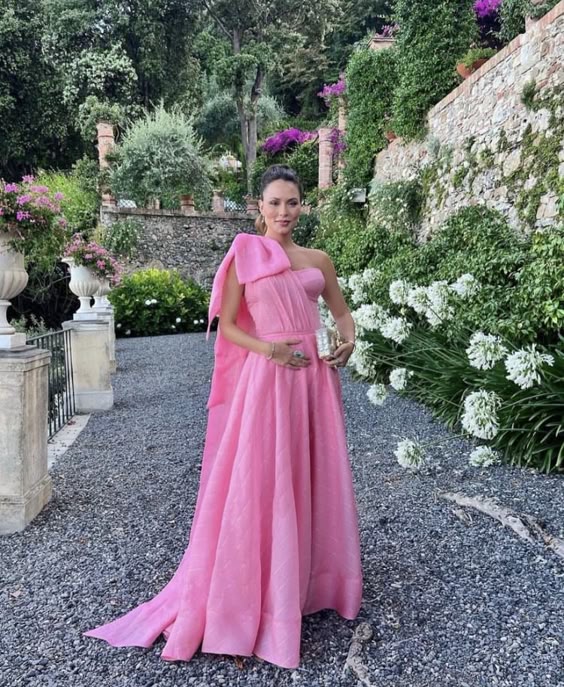 A-Line Tulle One-Shoulder Long Evening Prom Dresses, Custom prom Dress - FashionDia