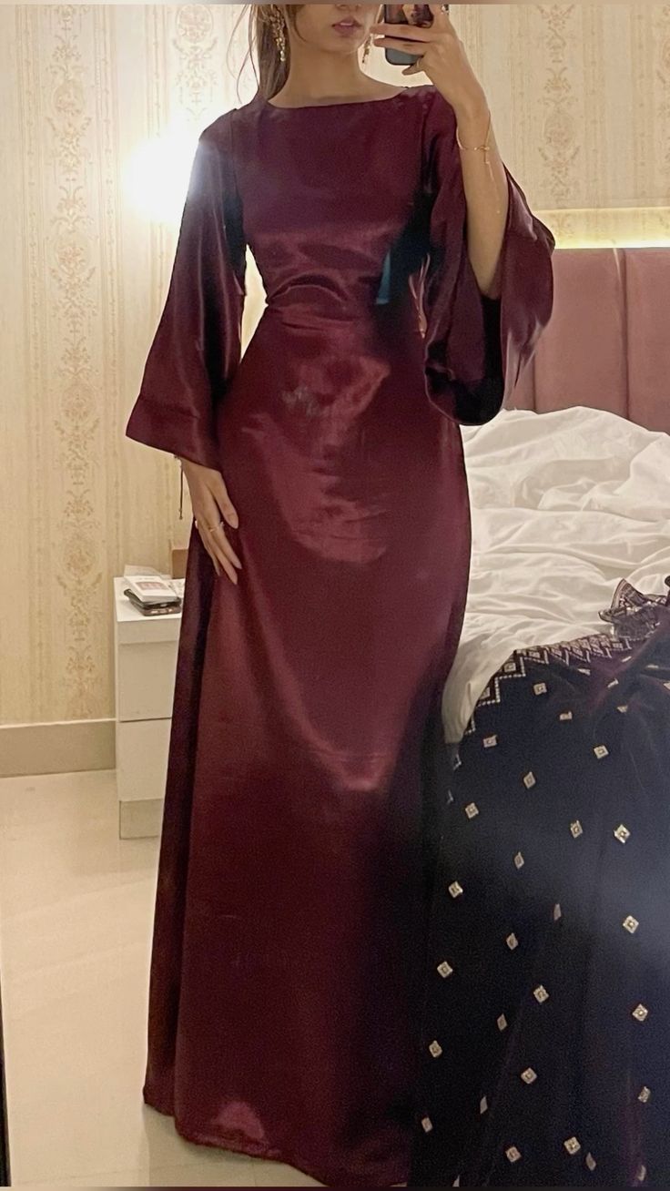 Burgundy Formal Dress Long Evening Party Dresses - FashionDia