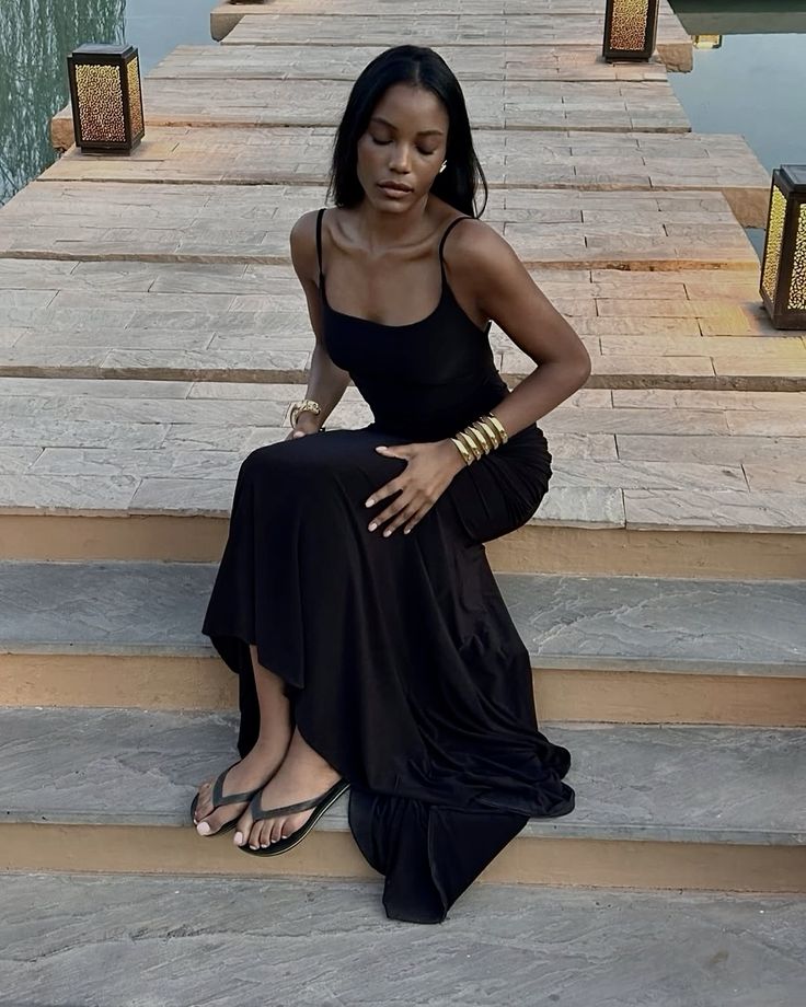 Black Long Party Dress Prom Dress New Arrive Simple Evening Dress - FashionDia