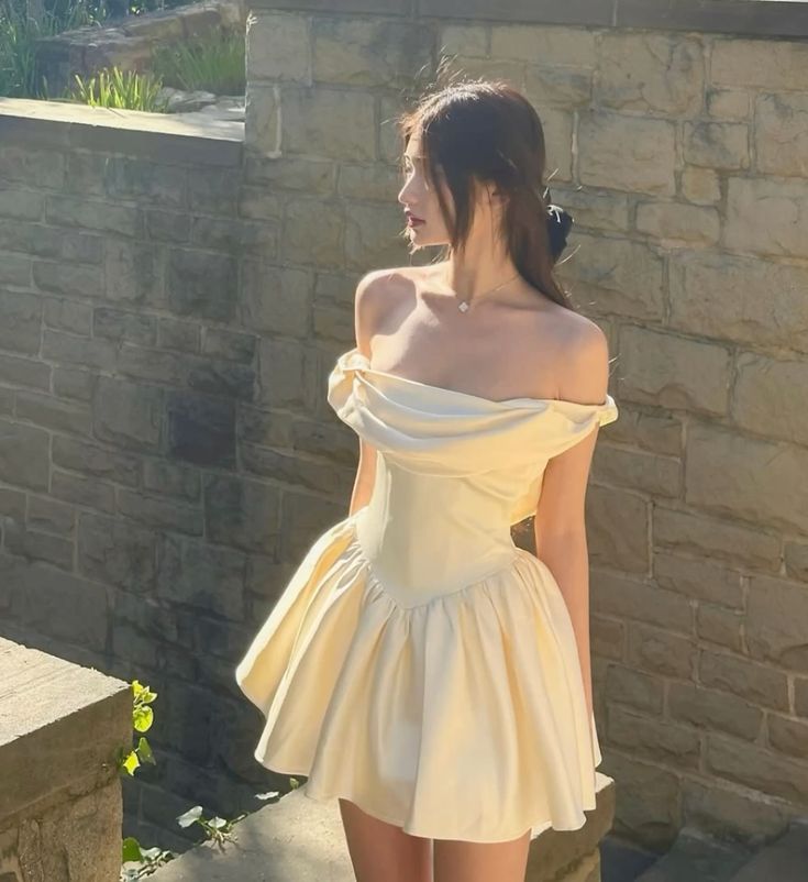 A-Line Off-the-Shoulder Short Evening Dress Short Homecoming Party Dress - View 2 | FashionDia