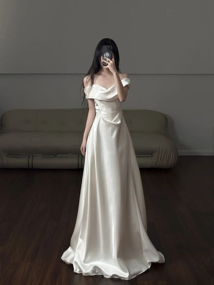 A Line Off Shoulder Formal Dress New Arrive Party Dress Evening Dress