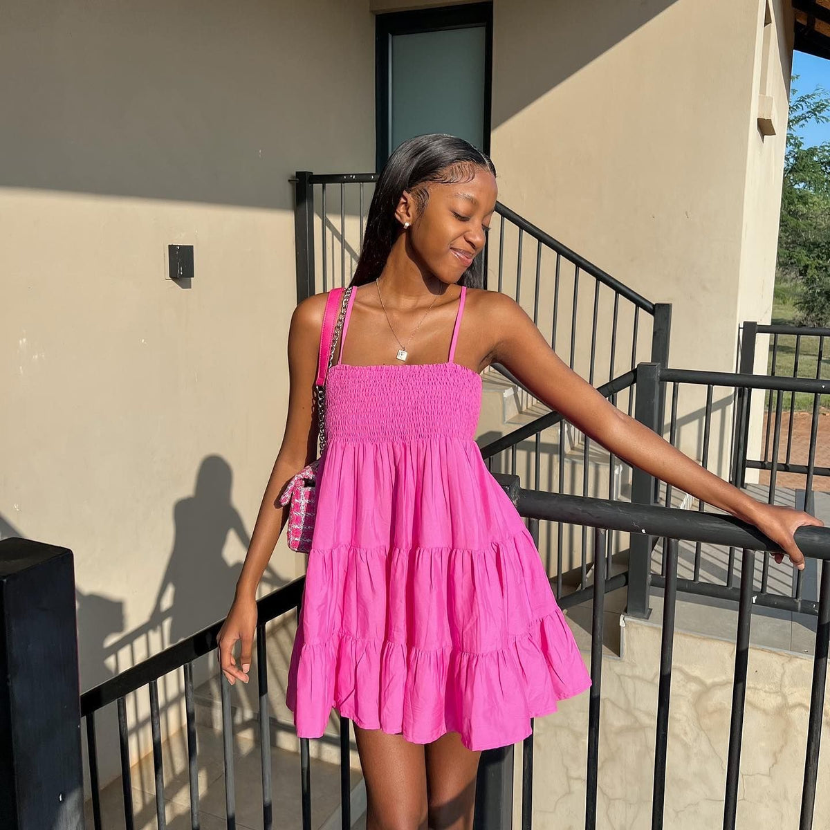 Casual Pink Short Homecoming Dress,Pink Party Dress - FashionDia