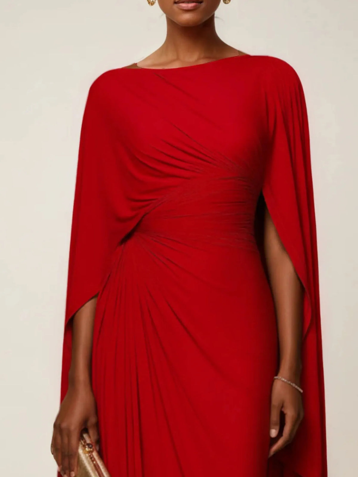 Sheath/Column Boat Neck Boat Neck Floor-Length Dress - View 2 | FashionDia