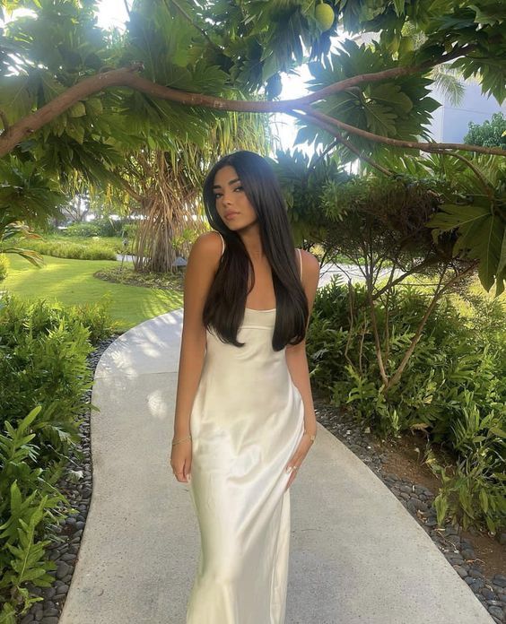 Sexy Mermaid Spaghetti Straps White Long Prom Dress