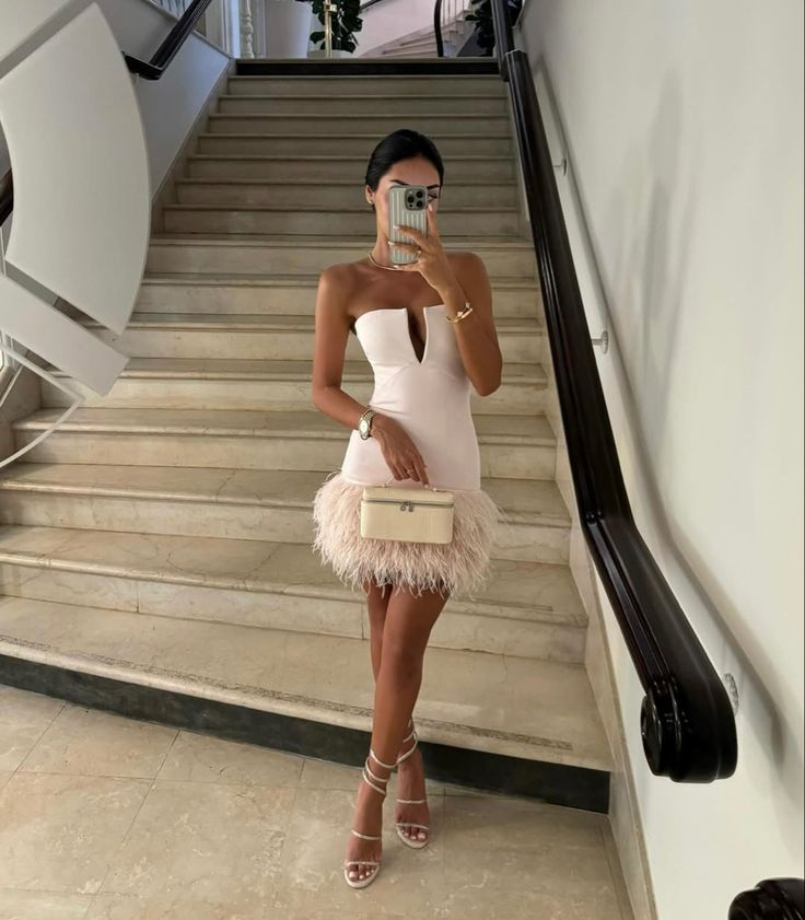 Light Pink Sexy Homecoming Dress Short Evening Dress Cocktail Dresses Short Party Dress - FashionDia