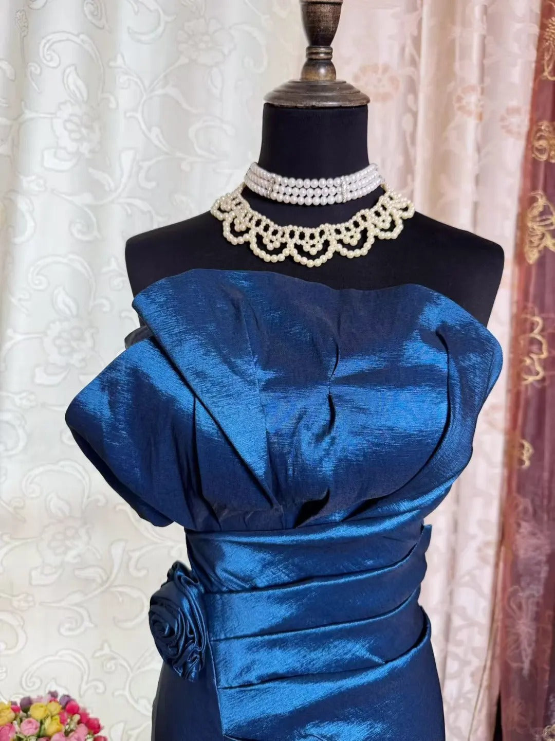 Royal Blue Birthday Outfit Short Evening Dress Short Party Dress Vintage Homecoming Dress - View 2 | FashionDia