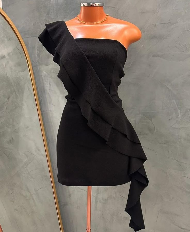 Black Short Evening Dress Homecoming Dress Short Party Dress fg7753