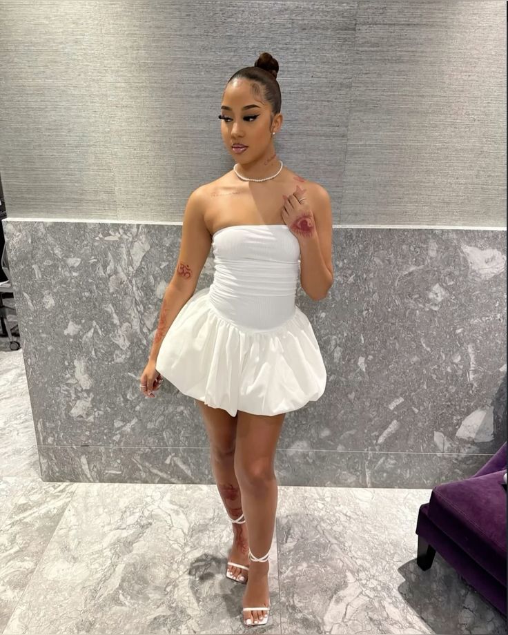 A-Line White Homecoming Dress Short Evening Dress Cocktail Dresses Short Party Dress - View 2 | FashionDia