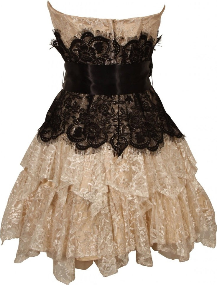 A-Line Lace Short Prom Dress Birthday Party Dress Homecoming Dress - View 5 | FashionDia