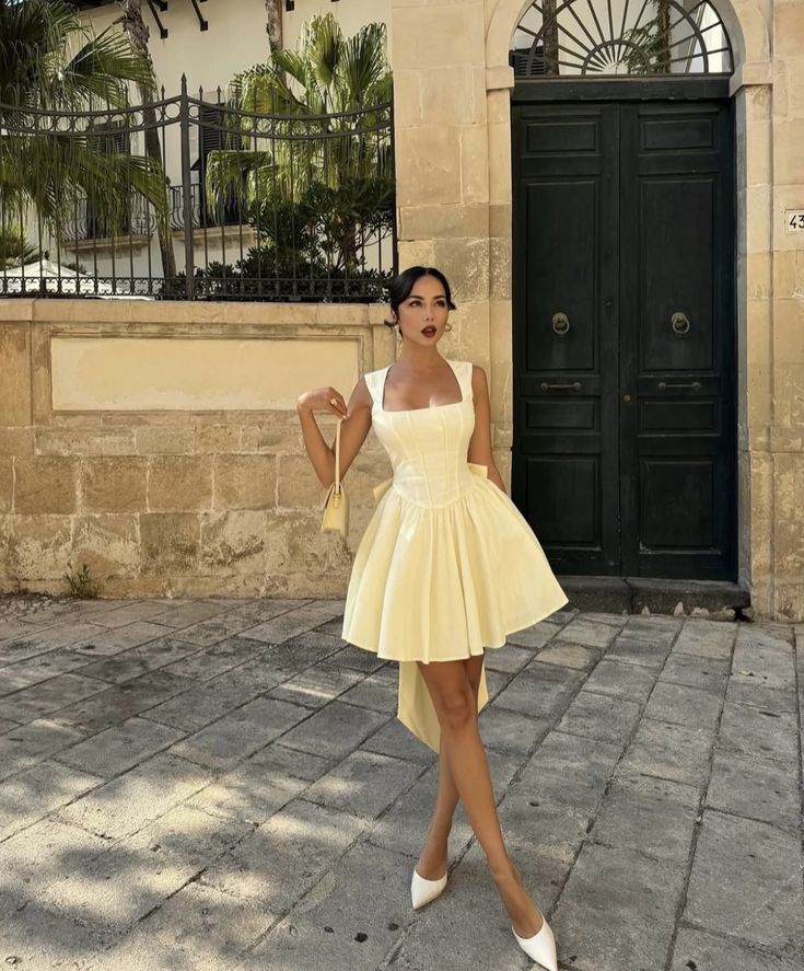 Sleeveless High-Waist Mini Dress Short Homecoming Party Dress - View 2 | FashionDia