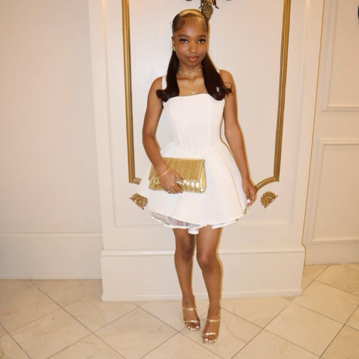 White A Line Homecoming Dress Short Party Dress fg7728