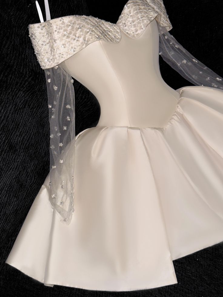 Off Shoulder Short Prom Dress Homecoming Dress Short Wedding Party Dress