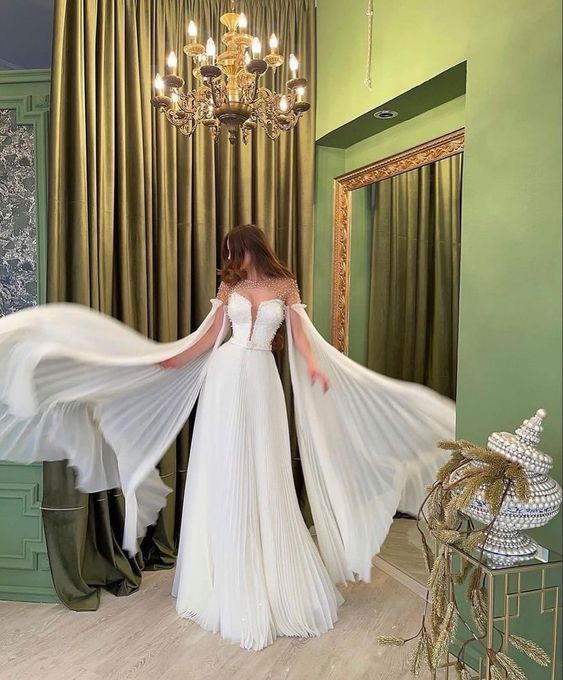 A-Line Long evening dress elegant and gorgeous party dress - FashionDia
