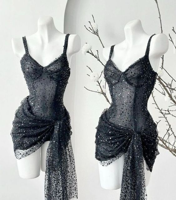 Sexy Straps Mini Tulle Homecoming Dress fg6185