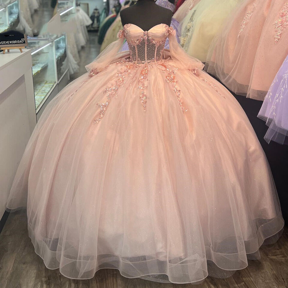 Quinceanera Dresses Off-the-Shoulder Birthday Party Prom Ball Gown Sweet 15 16 - View 2 | FashionDia