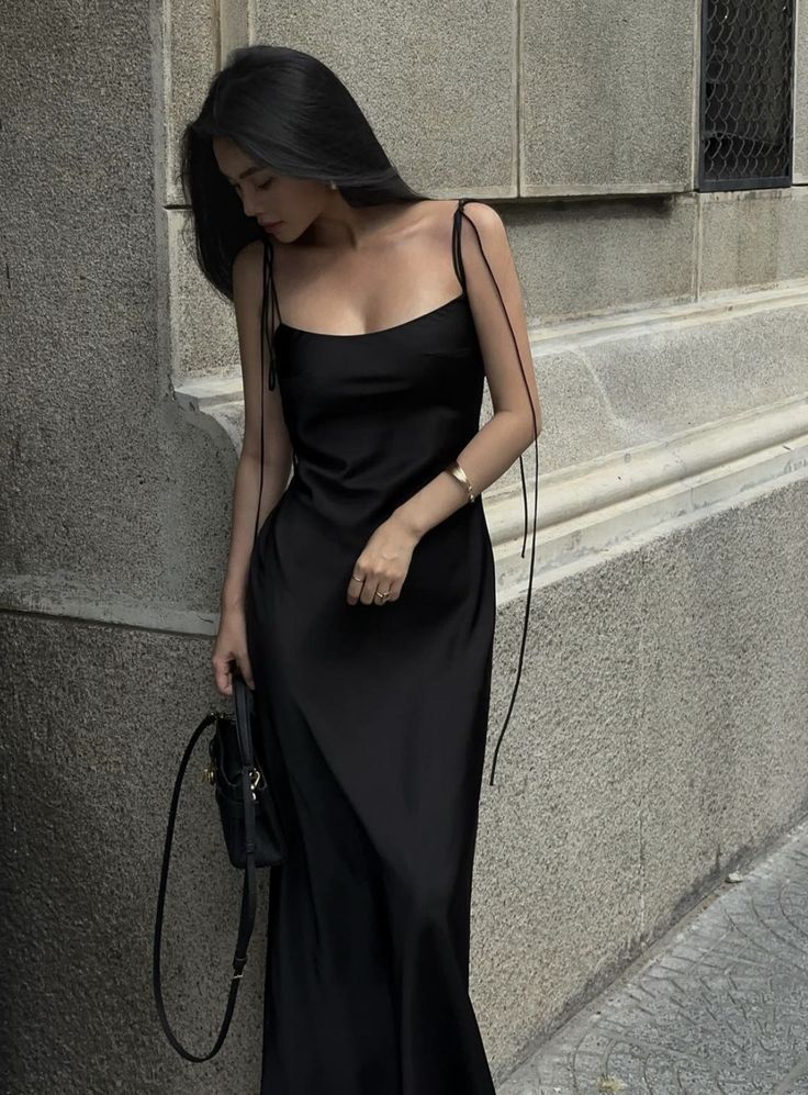 Black Simple Evening Gowns, Party Prom Dress