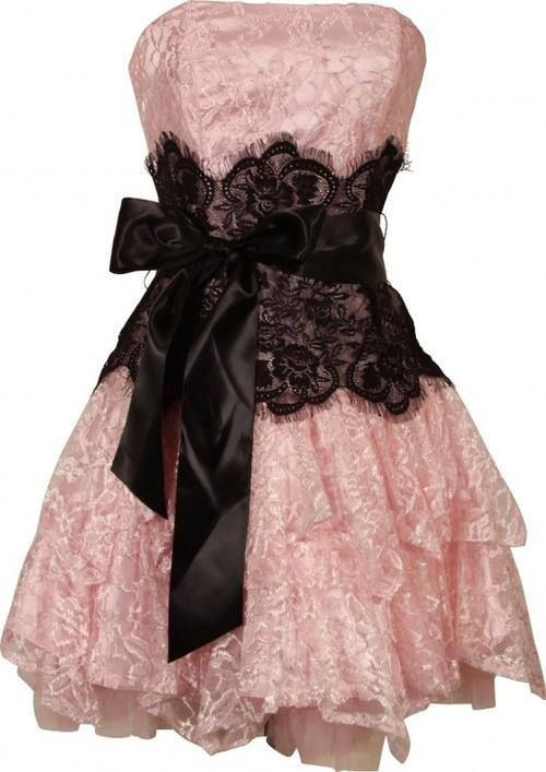 A-Line Lace Short Prom Dress Birthday Party Dress Homecoming Dress - View 2 | FashionDia