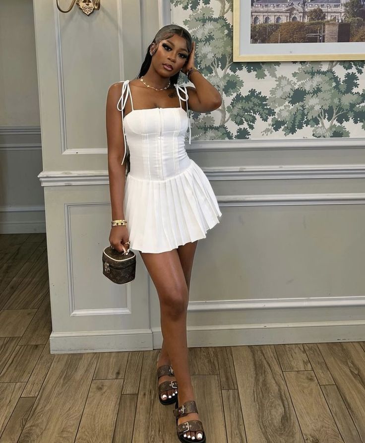 White Birthday Dress Short Homecoming Party Dress - View 2 | FashionDia