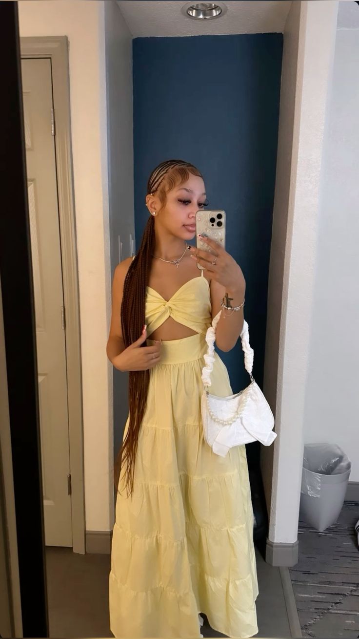 Yellow Fashion Long Prom Dress Evening Party Dresses - View 4 | VelvetHem