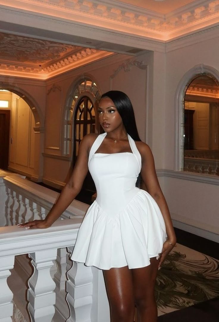 A Line White Simple Short Evening Dress Homecoming Dress Short Party Dress fg7771