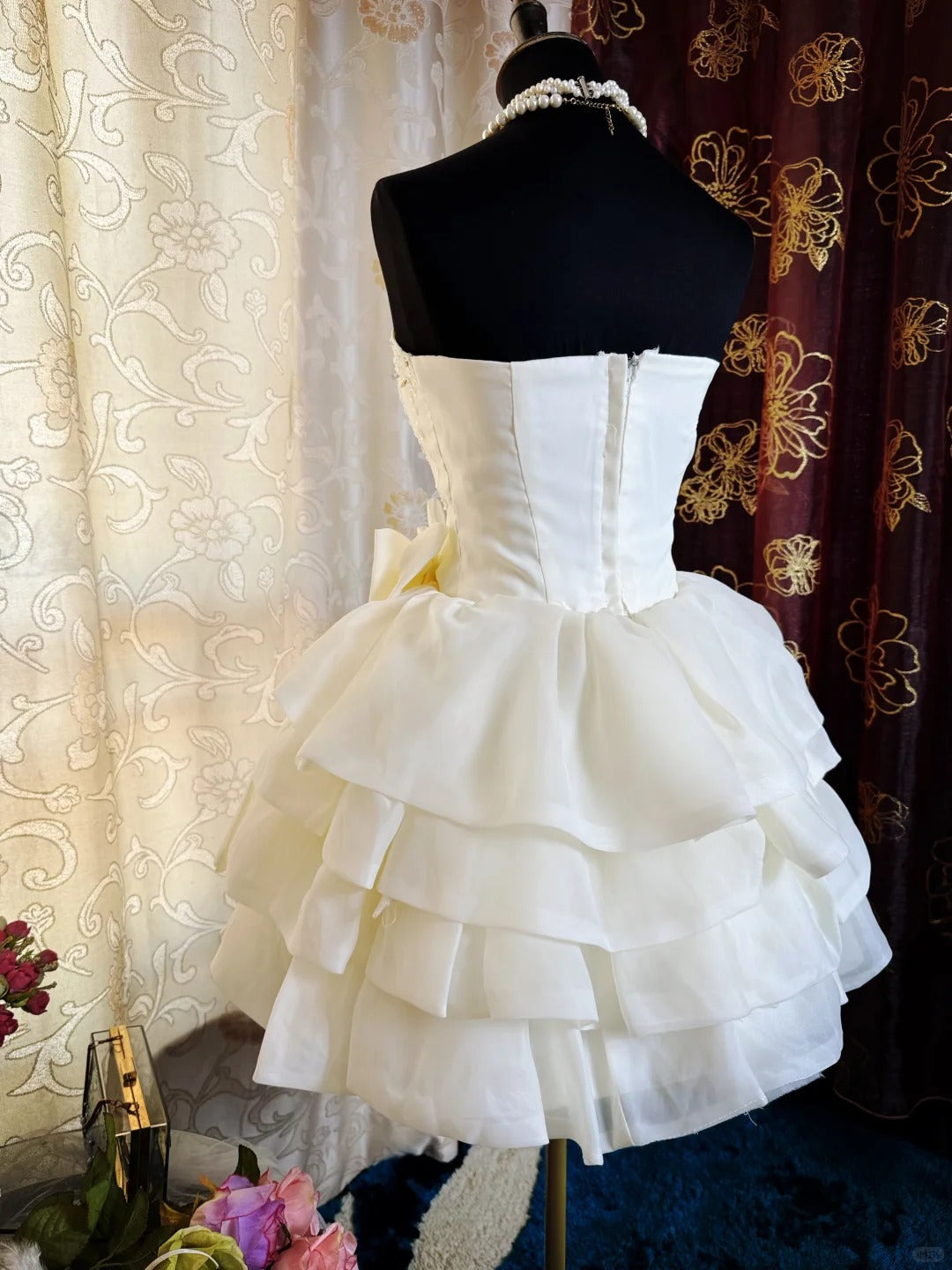 A Line Birthday Outfit Short Evening Dress Short Party Dress Vintage Homecoming Dress fg8086