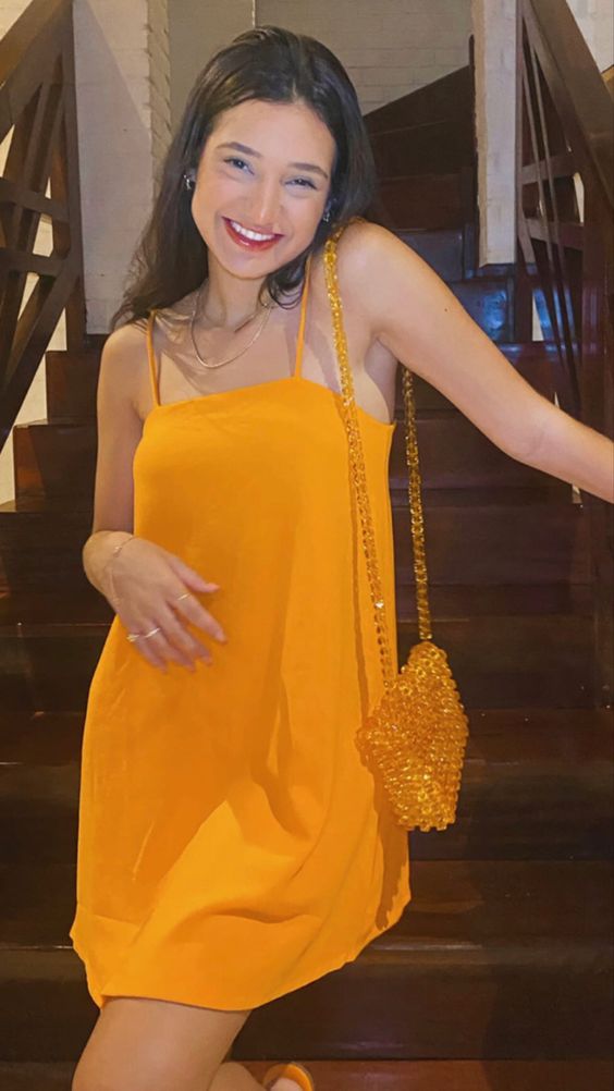 Casual Orange Homecoming Dress,Fashion Party Dress - View 2 | FashionDia