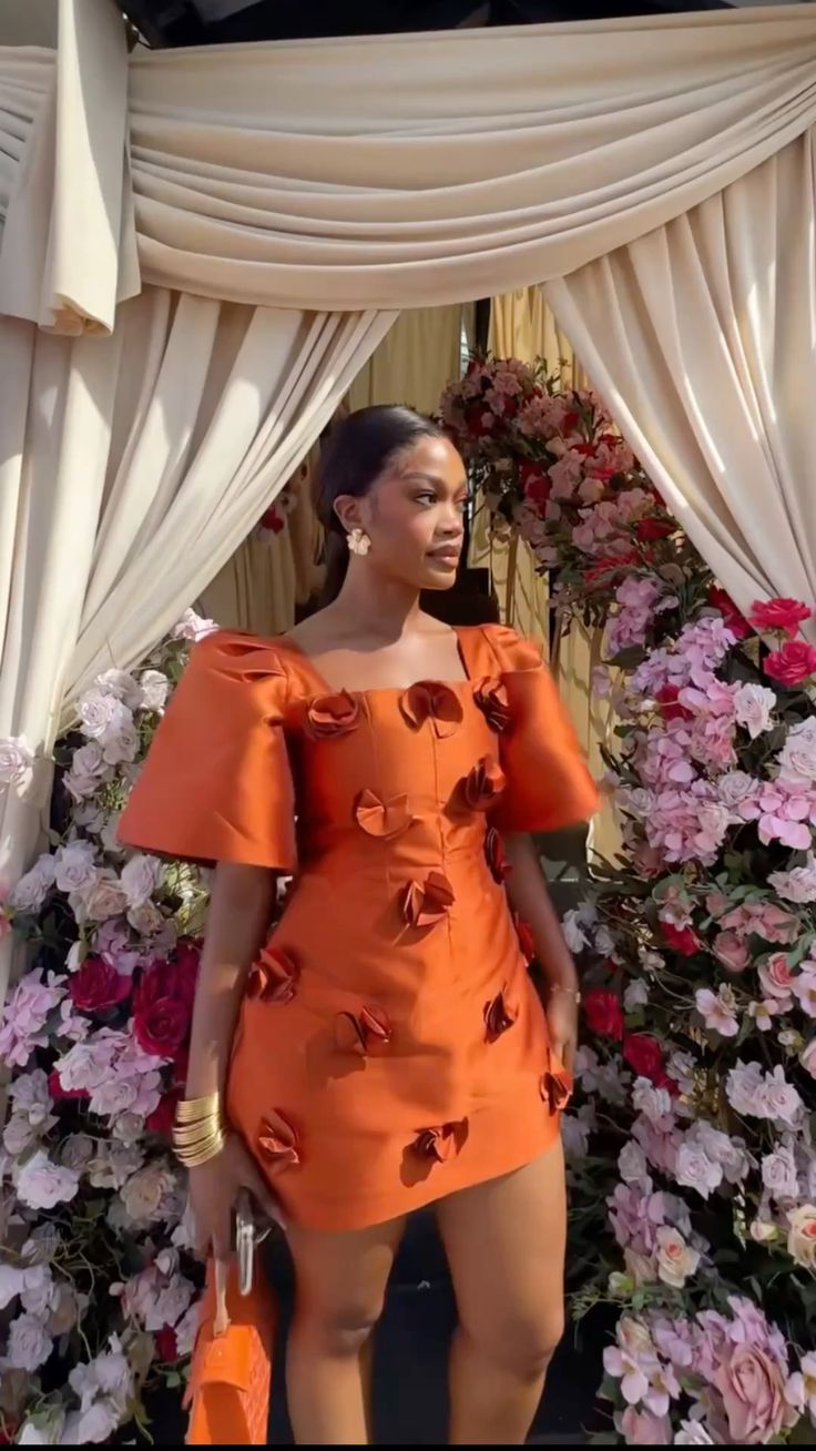 Orange Homecoming Dress Short Evening Dress Cocktail Dresses Short Party Dress - View 2 | FashionDia