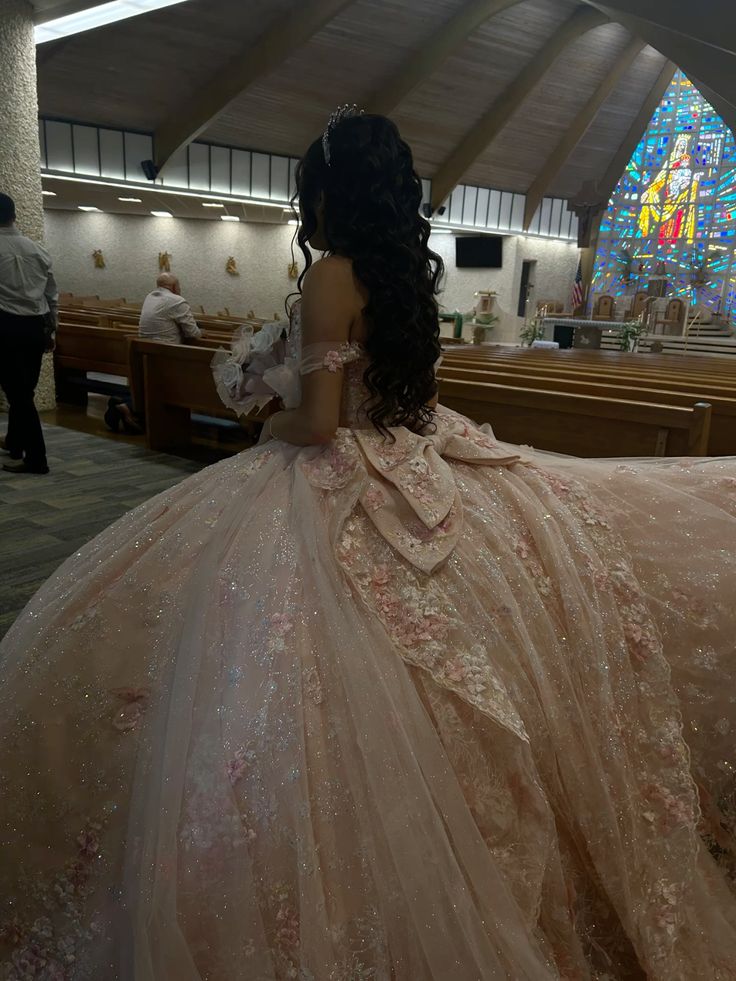 Pink Quinceanera Dress Off-Shoulder Corset Dress Ball Gowns - FashionDia