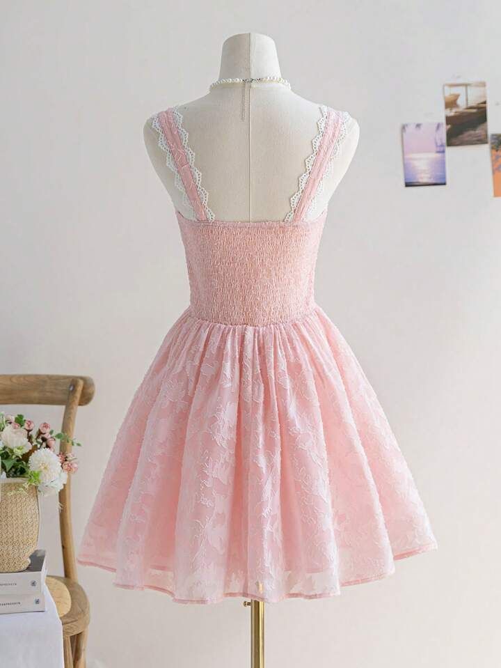 A-Line Pink Birthday Outfit Short Evening Dress Short Party Dress Homecoming Dress - View 3 | FashionDia