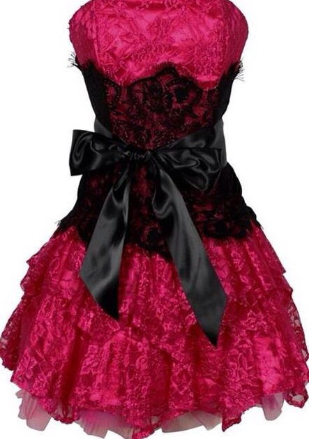 A-Line Lace Short Prom Dress Birthday Party Dress Homecoming Dress - View 7 | FashionDia