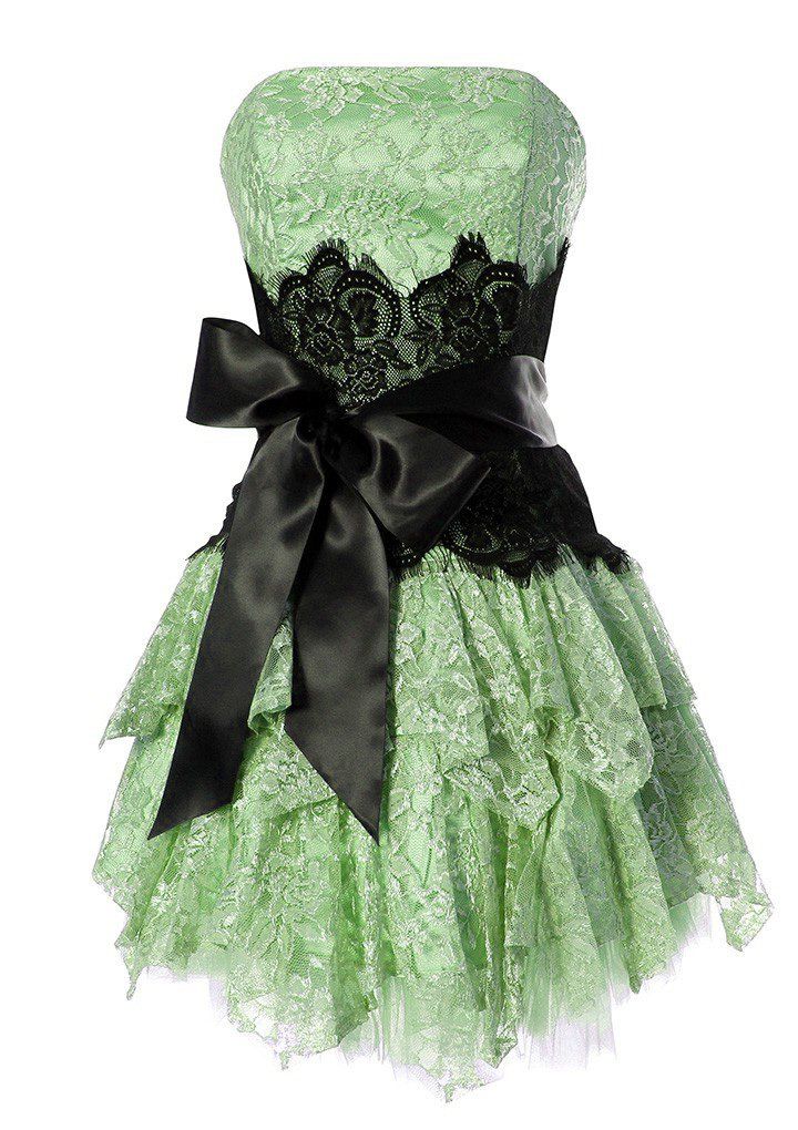 A-Line Lace Short Prom Dress Birthday Party Dress Homecoming Dress - View 8 | FashionDia