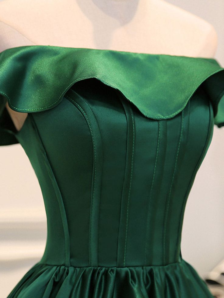 A-Line Satin Short Prom Dress, Homecoming Dress - View 3 | FashionDia