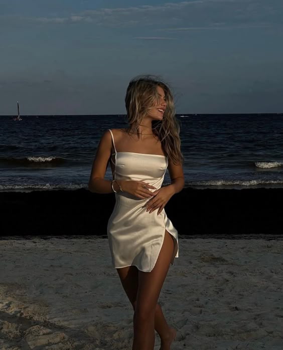 Simple White Short Satin Homecoming Gown Party Dress fg6473