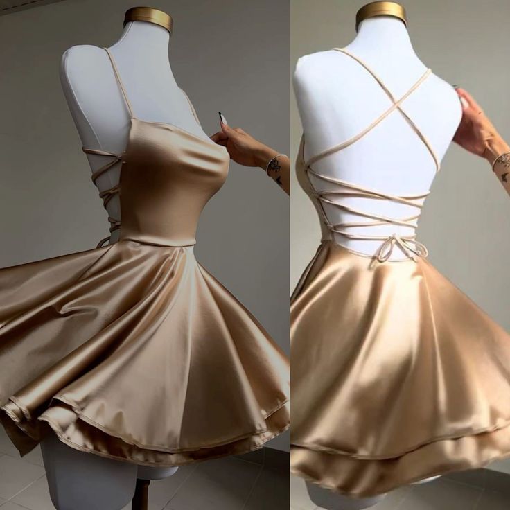Chic A-Line Backless Short Homecoming Dress Fashion Party Gown Birthday Outfits - FashionDia