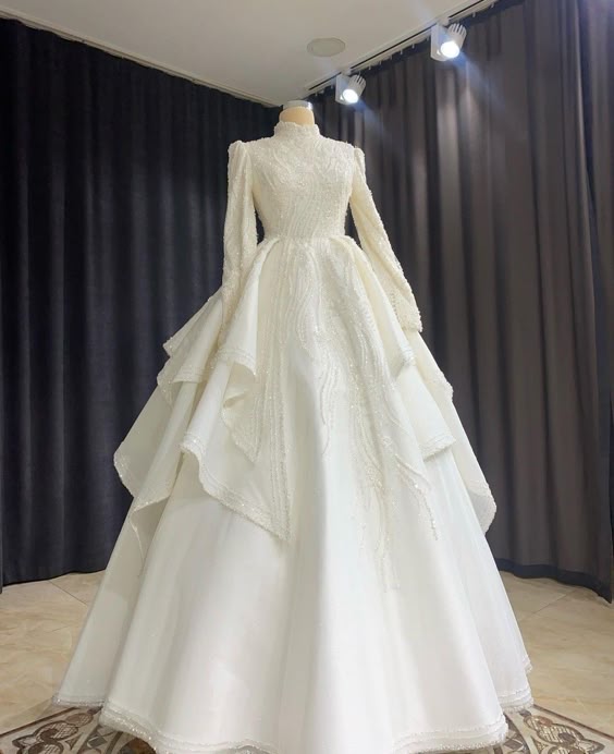 A-Line Wedding Dress Long Prom & Evening Dress - View 2 | FashionDia