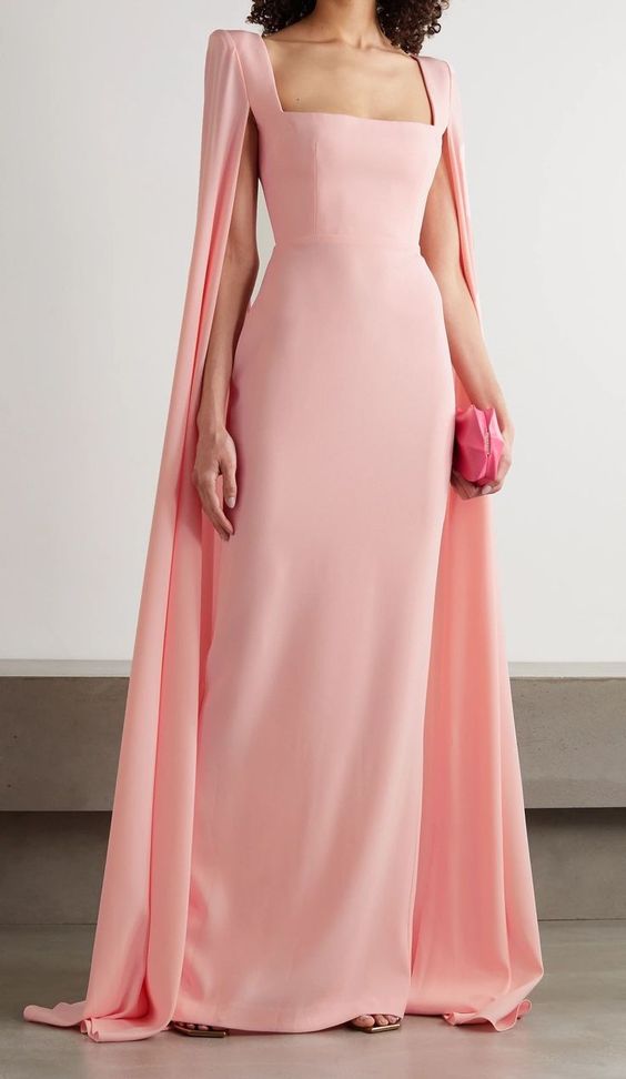 Women's Square Neck Evening Dress Long Sleeve New Fashion Gown fg6064