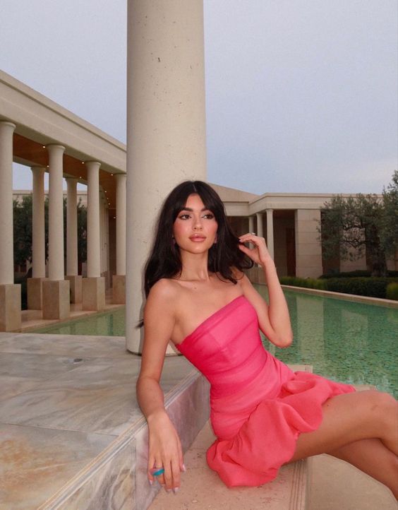 Strapless Short Cocktail Dress Ruched Mini Dress Sexy Special Occasion Dress Short Prom Dress - View 2 | FashionDia