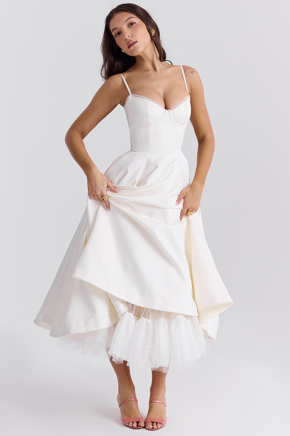 Beatriz Boutique Satin Dress for Parties Designer Edit