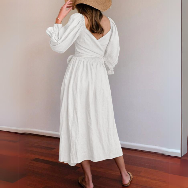 Stella Exclusive French Dress with Ruffled Sleeves Boutique Collection