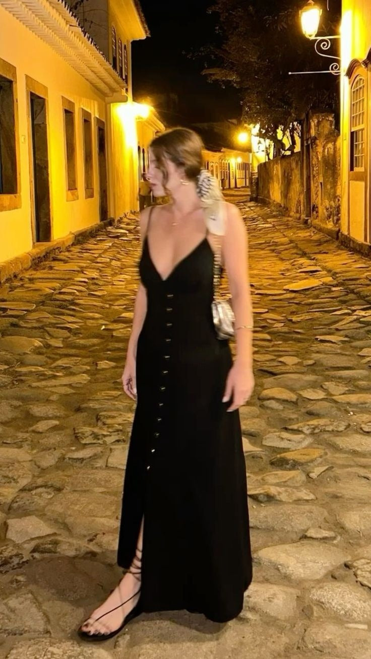 A Line Black Simple Prom Dress New Arrive Party Dress Evening Dress