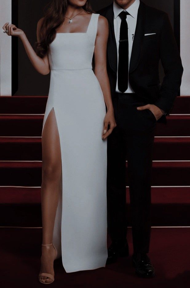 Simple White Prom Dresses Birthday Outfits Evening Gown fg7122