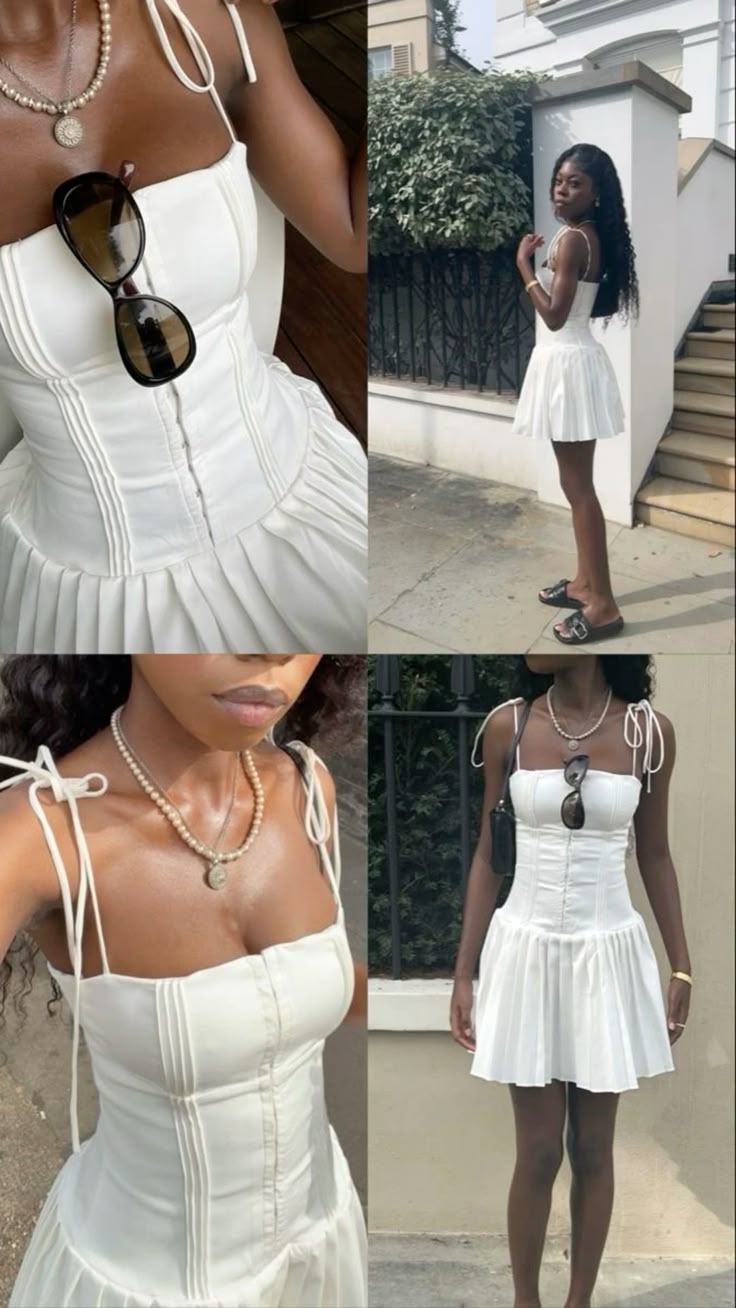 White Birthday Dress Short Homecoming Party Dress - View 3 | FashionDia