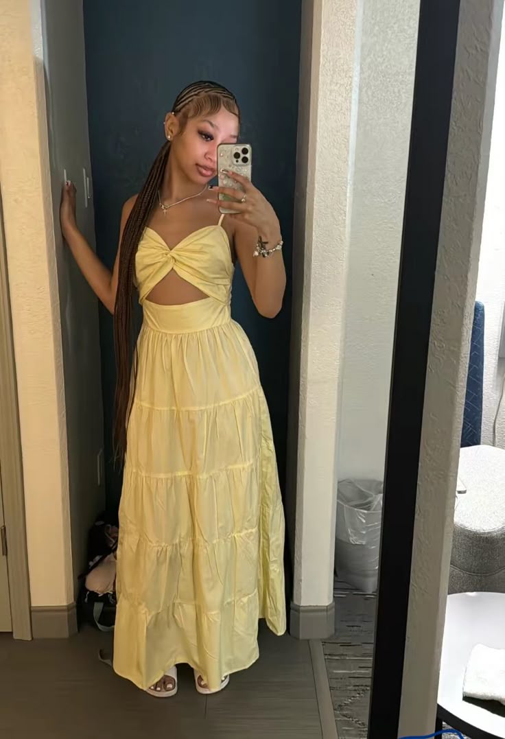 Yellow Fashion Long Prom Dress Evening Party Dresses