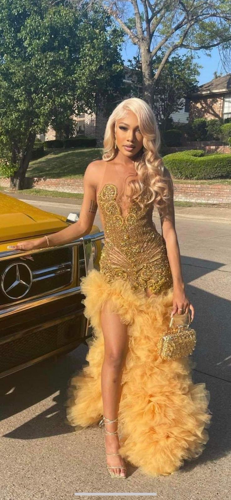 Gold Prom Dress Evening Formal Party Gowns - VelvetHem