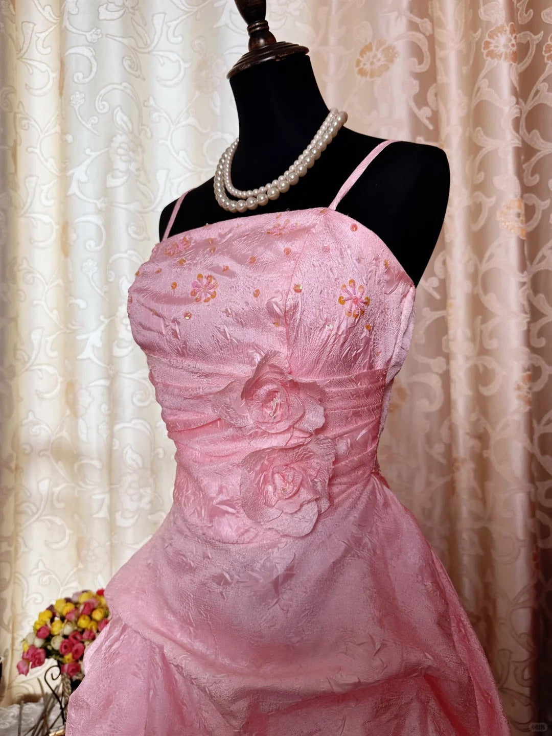 Pink Birthday Outfit Short Evening Dress Short Party Dress Vintage Homecoming Dress - View 4 | FashionDia