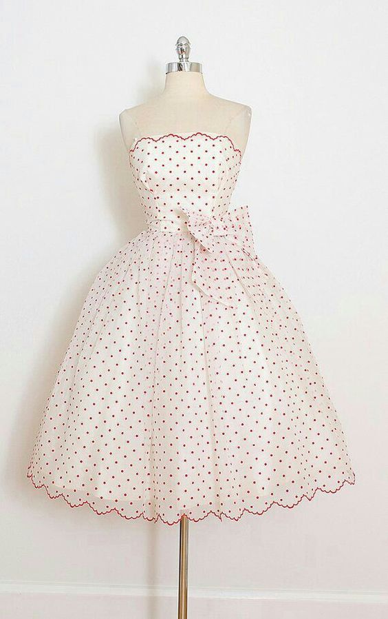 Women Vintage A-line Sweet Homecoming Dress Short Prom Dress
