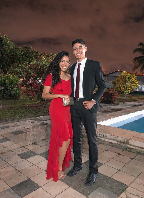Red Hi-low Mermaid Evening Dress,Red Party Dress - FashionDia