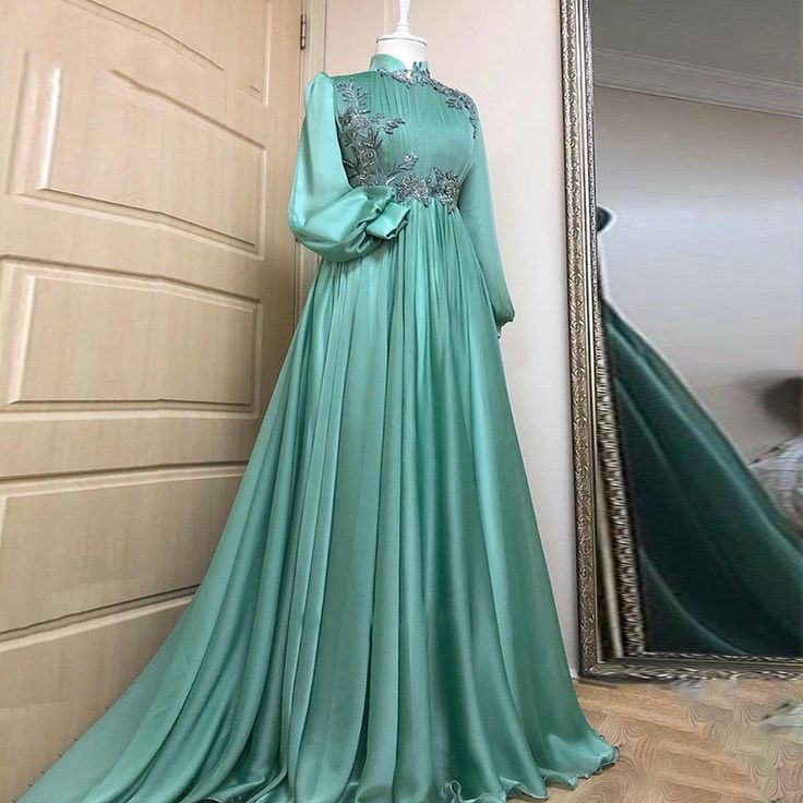 Prom Dresses, Applique Formal Gown Long Sleeves Prom Dress Women Party Dresses fg6672